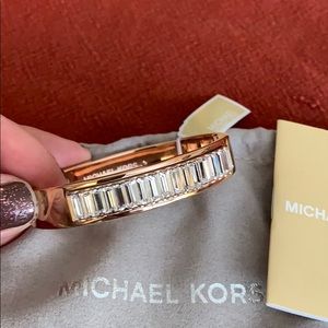 MICHAEL KORS Rose Gold Cuff with Bling!